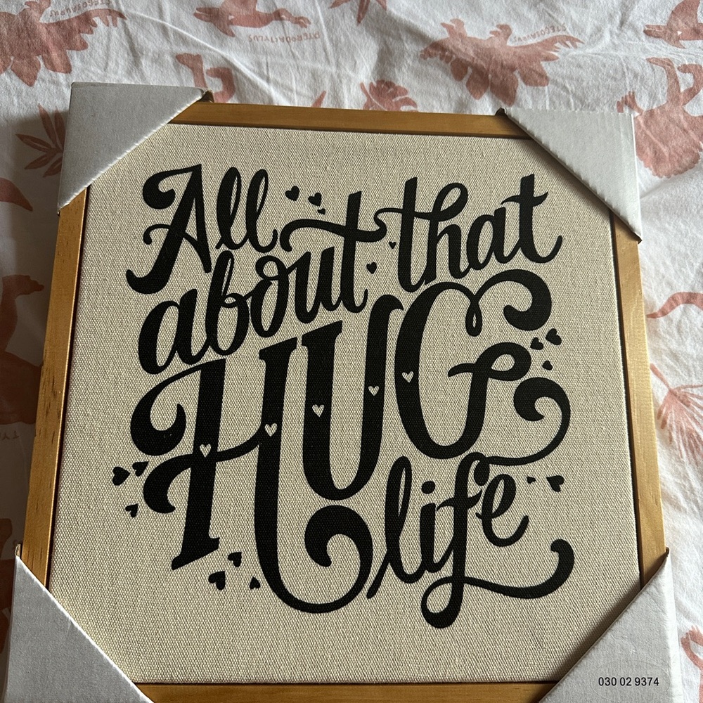 All About That Hug Life Framed Canvas Art
